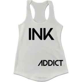 INK Women's White Racerback Tank