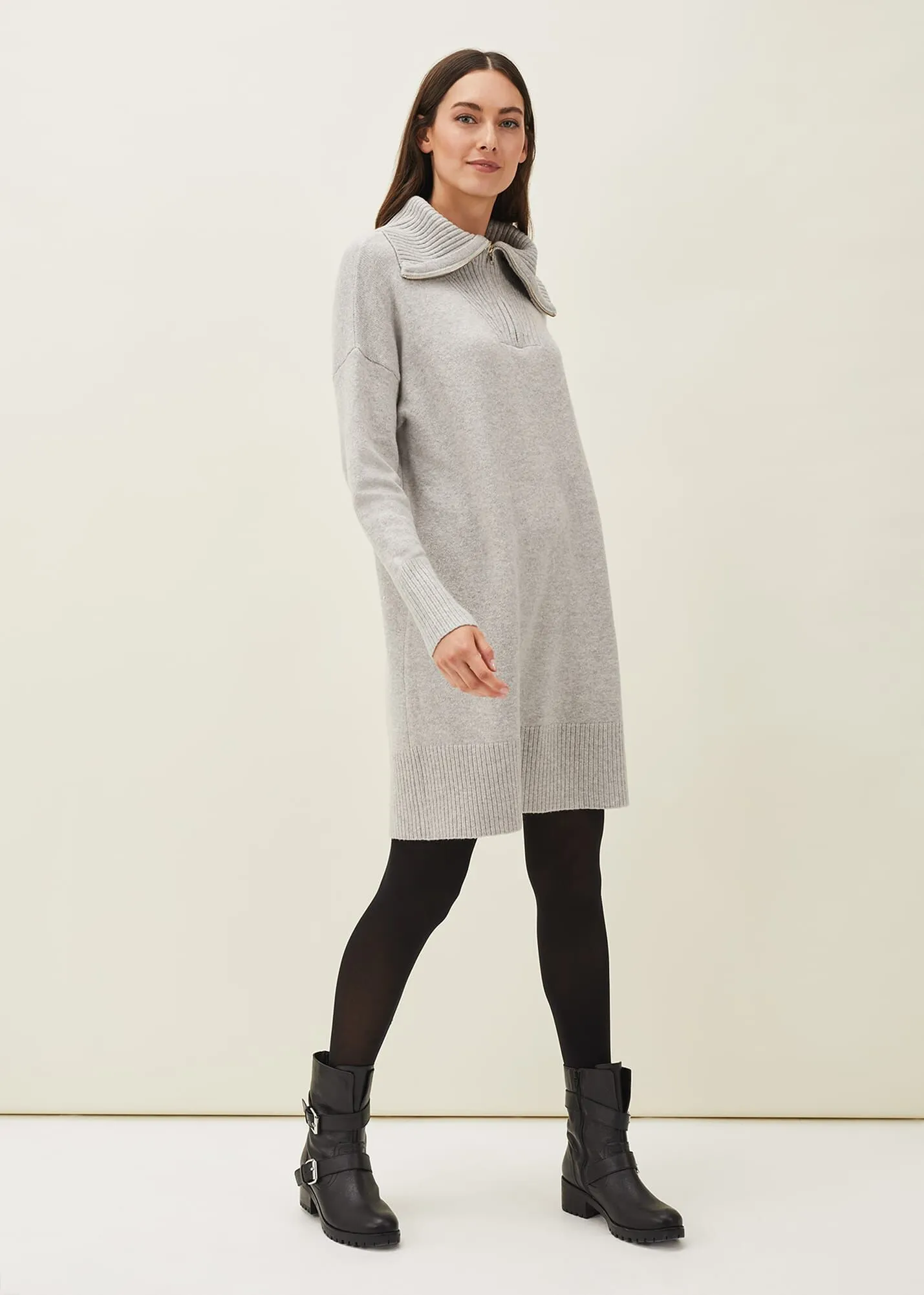 Isabella Zip Up Tunic Dress