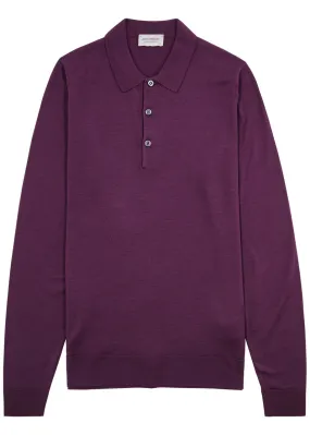 JOHN SMEDLEY Belper wool polo shirt  -                         -                     -                