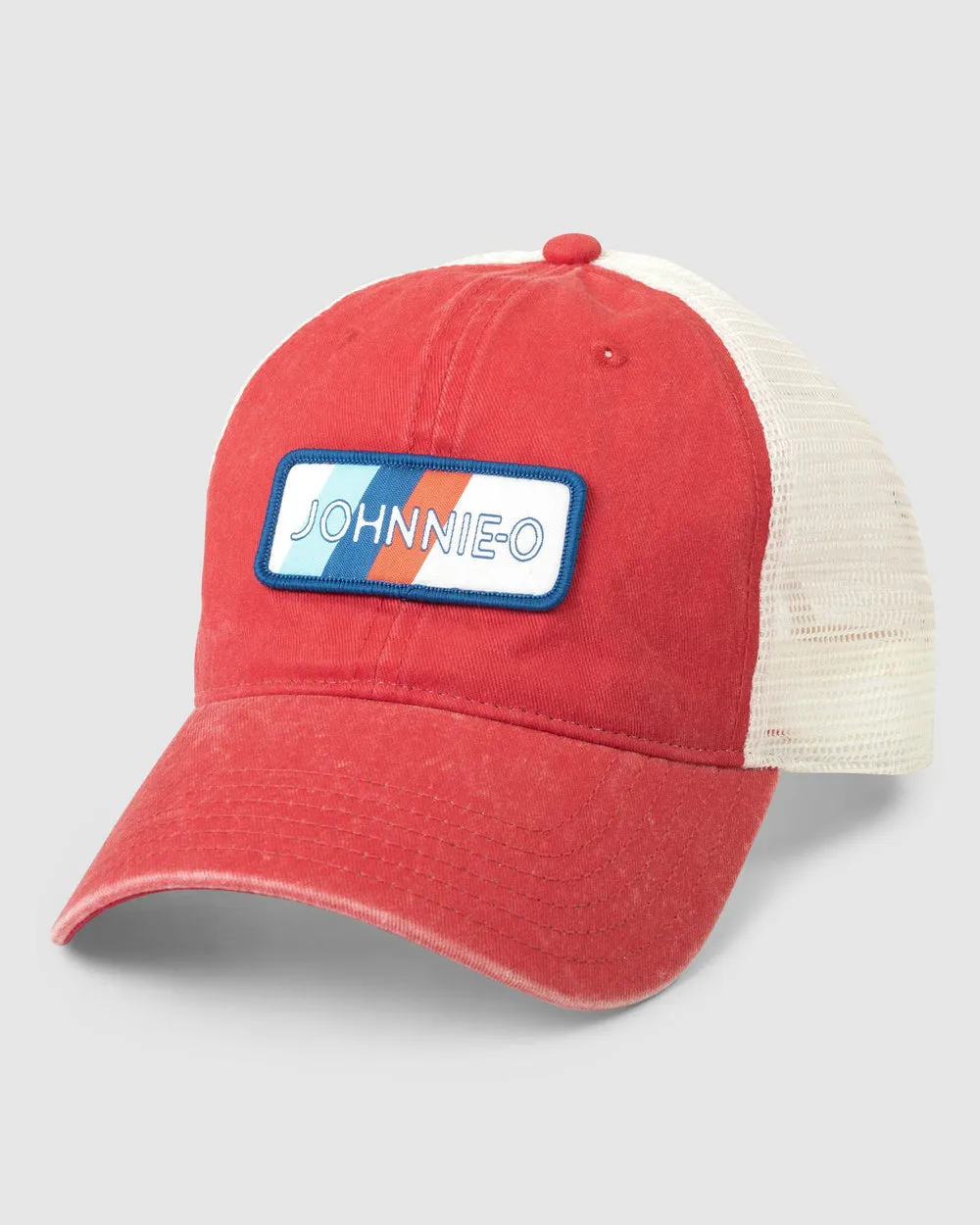 Johnnie-O Red Blue Patch Trucker Hat