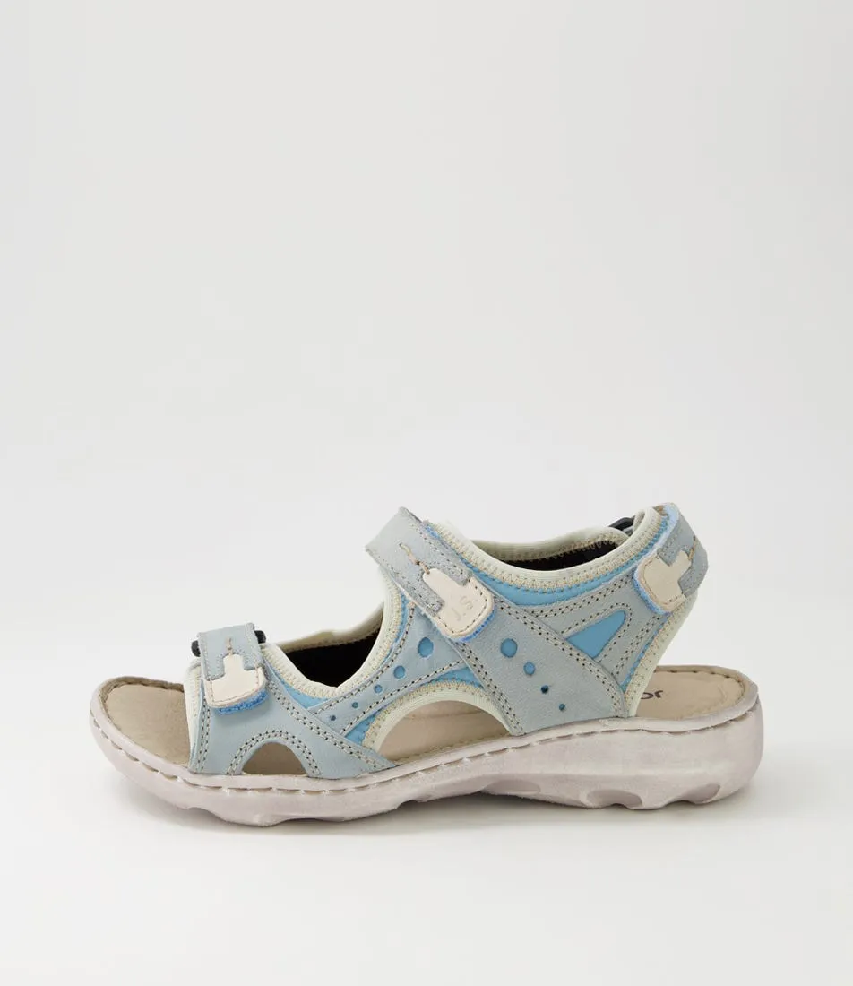 JOSEF SEIBEL Lene 02 Skyblue Kombi Leather Sandals