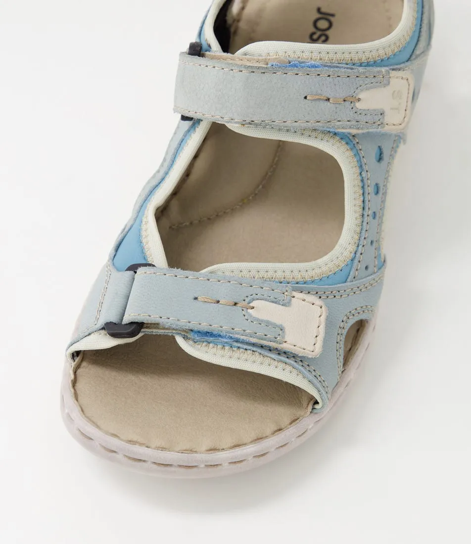 JOSEF SEIBEL Lene 02 Skyblue Kombi Leather Sandals