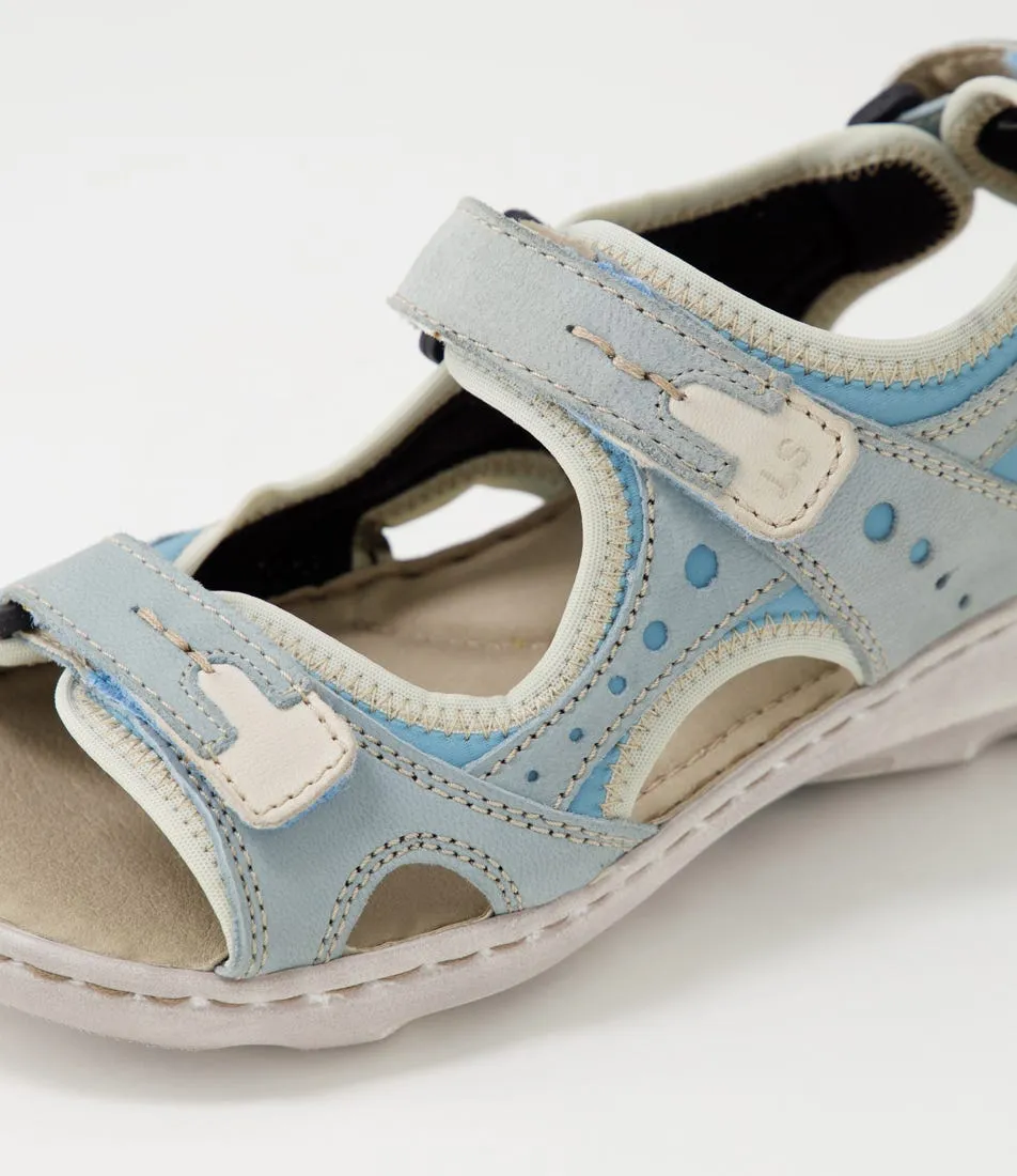 JOSEF SEIBEL Lene 02 Skyblue Kombi Leather Sandals