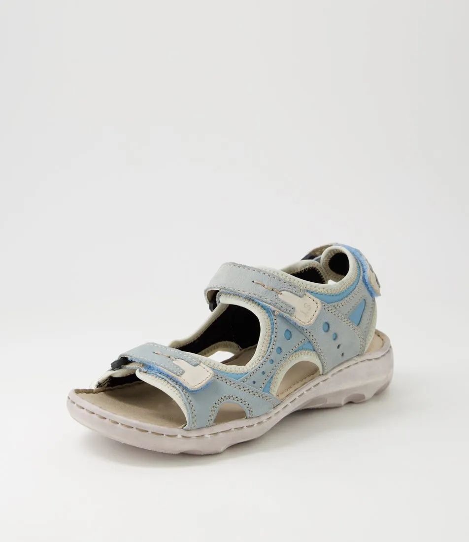 JOSEF SEIBEL Lene 02 Skyblue Kombi Leather Sandals