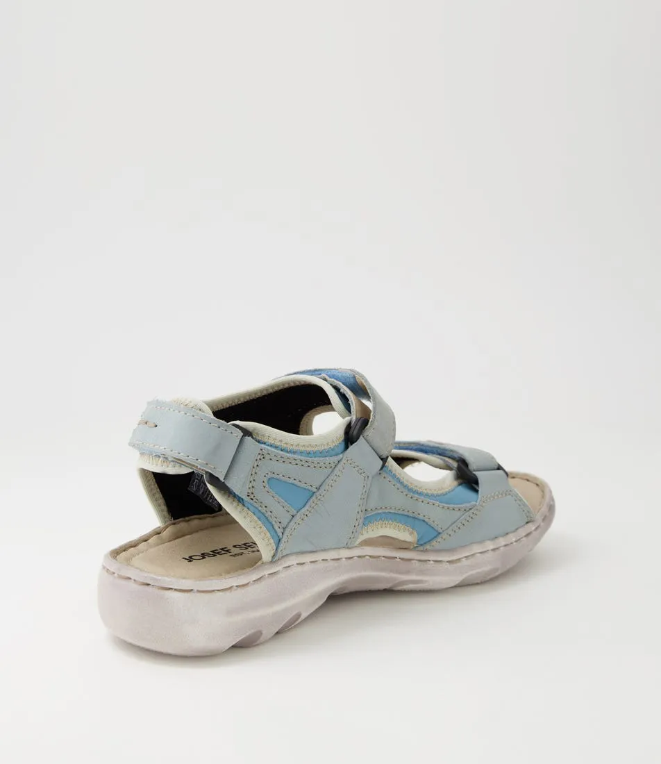 JOSEF SEIBEL Lene 02 Skyblue Kombi Leather Sandals