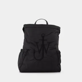 J.W. Anderson  Drawstring Anchor Backpack in Black Synthetic