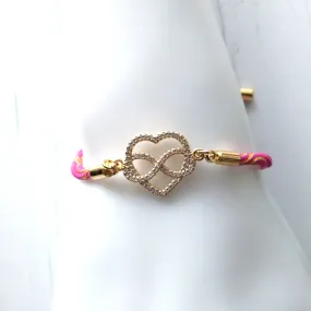 Kelly Love Knot Metallic Corded Slider Bracelet