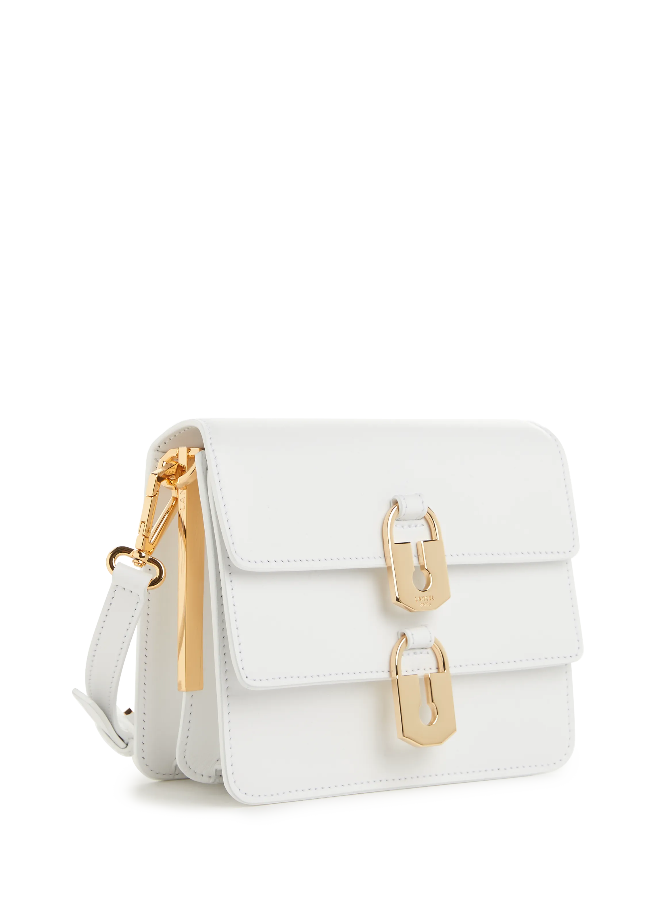 LANCEL  Idylle mini leather shoulder bag - White