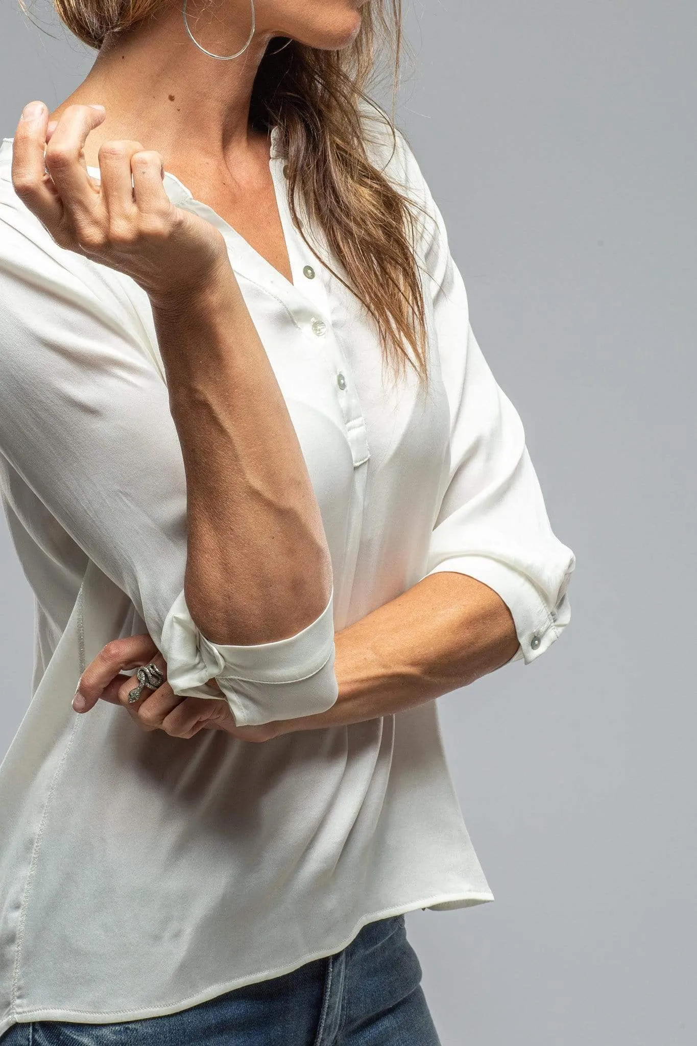 Layla 3/4 Sleeve Tunic In White