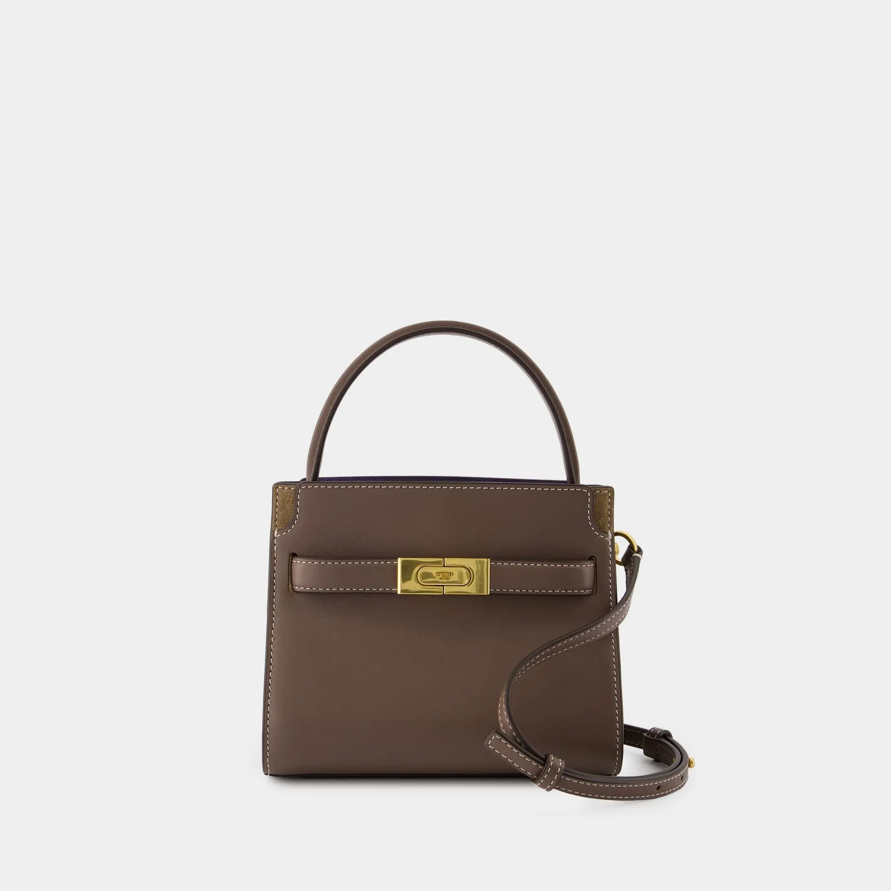 Lee Radziwill Petite Double Bag - Tory Burch - Leather - Brown