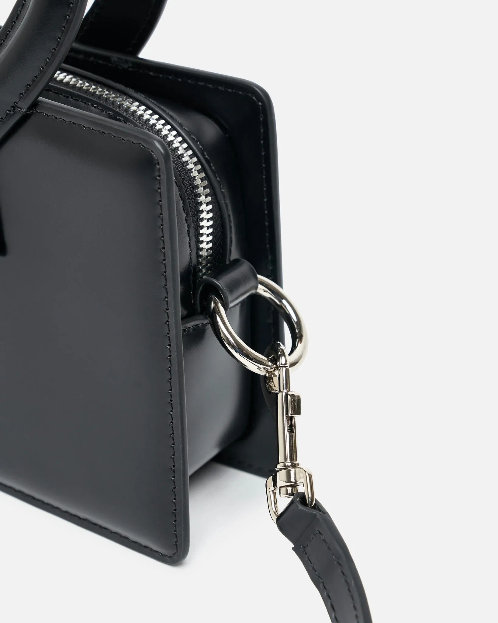 Luar Leather Small Ana Bag in Black