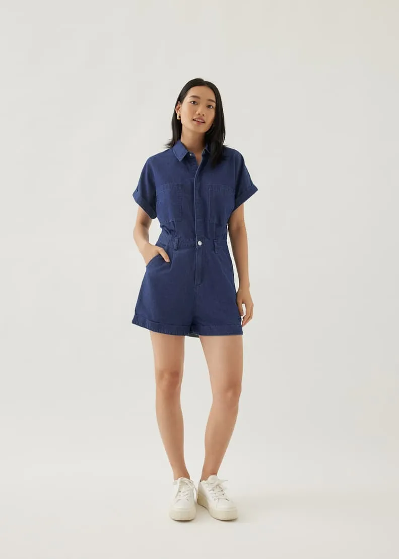 Madisyn Denim Romper