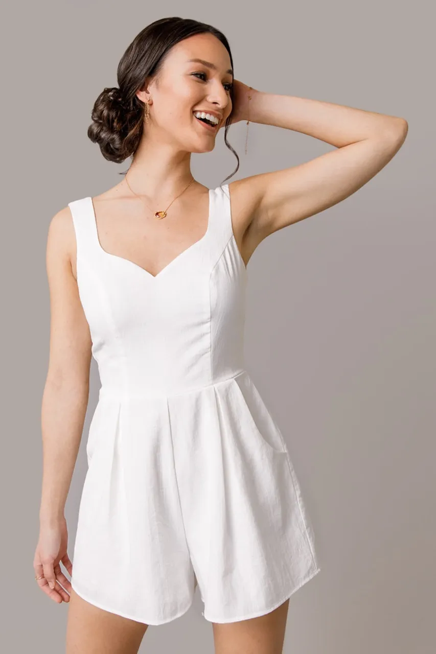 Maggie Sweetheart Neckline Romper