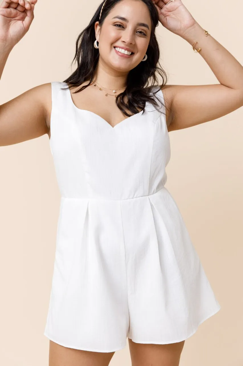 Maggie Sweetheart Neckline Romper