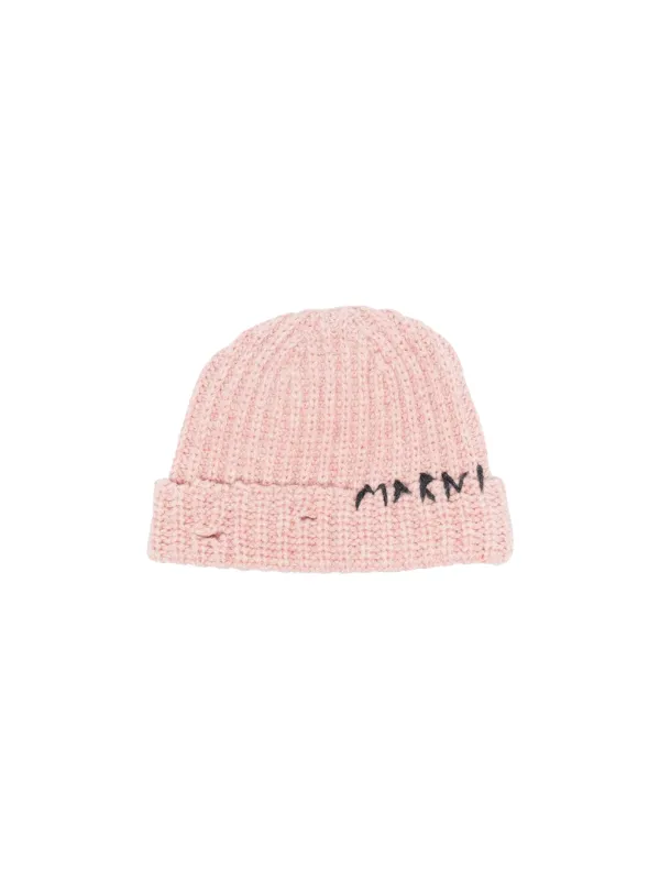 Marni Beanie Logo Pink