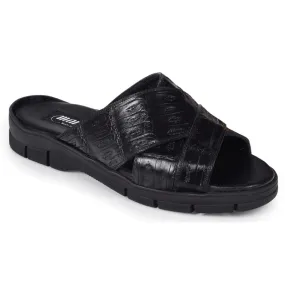 Mauri 5018 Cagnola Crocodile Sandals Black (Special Order)