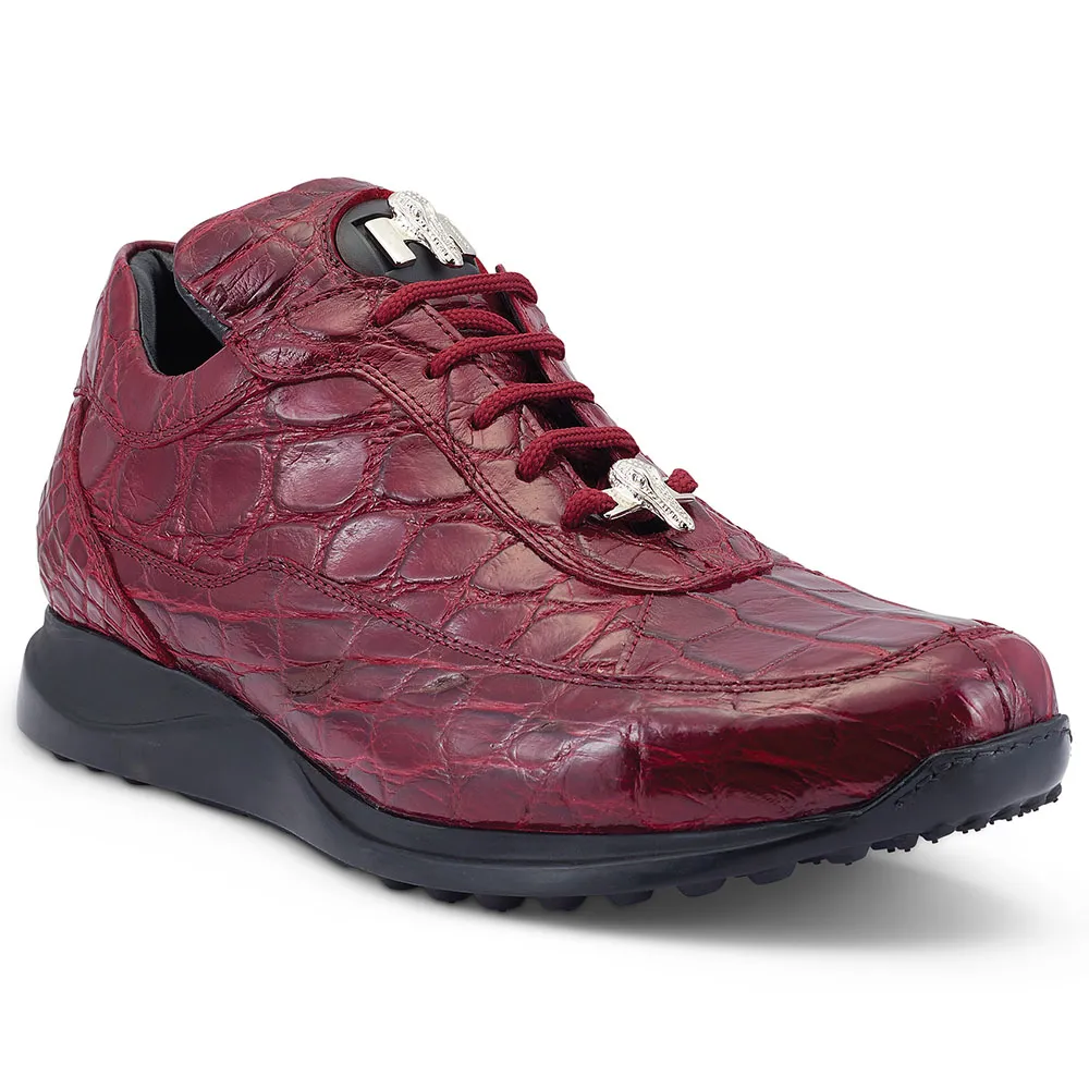 Mauri 8900/2 Alligator Sneakers Solid Ruby Red