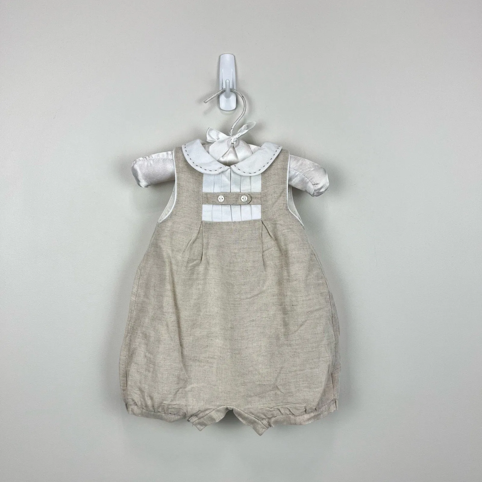 Mayoral Baby Linen Blend Romper 2-4 Months NWOT