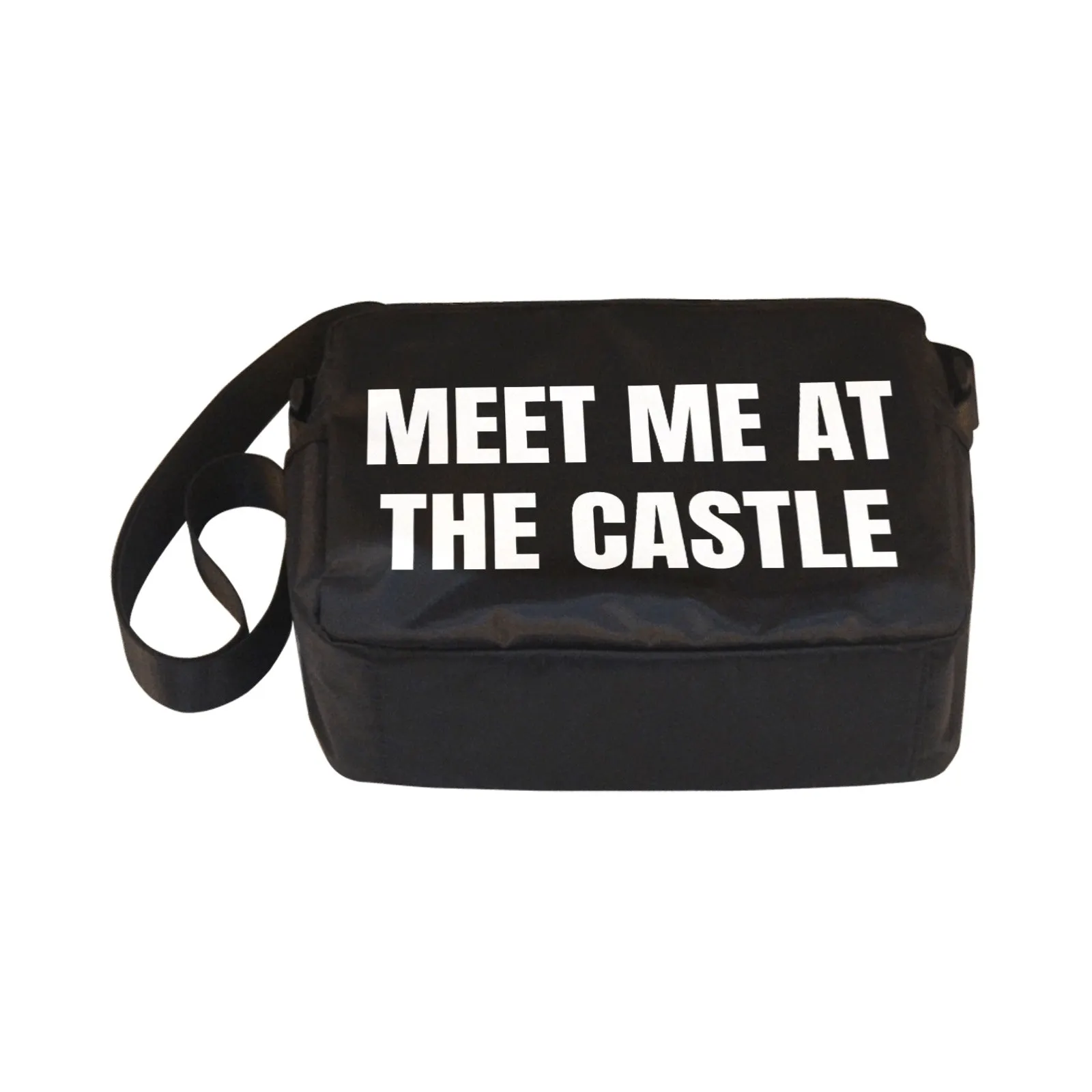 Meet Me At The Castle Black Classic Cross-body Nylon Bag