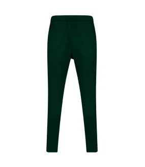 Mens knitted tracksuit pants bottle green/white Finden & Hales