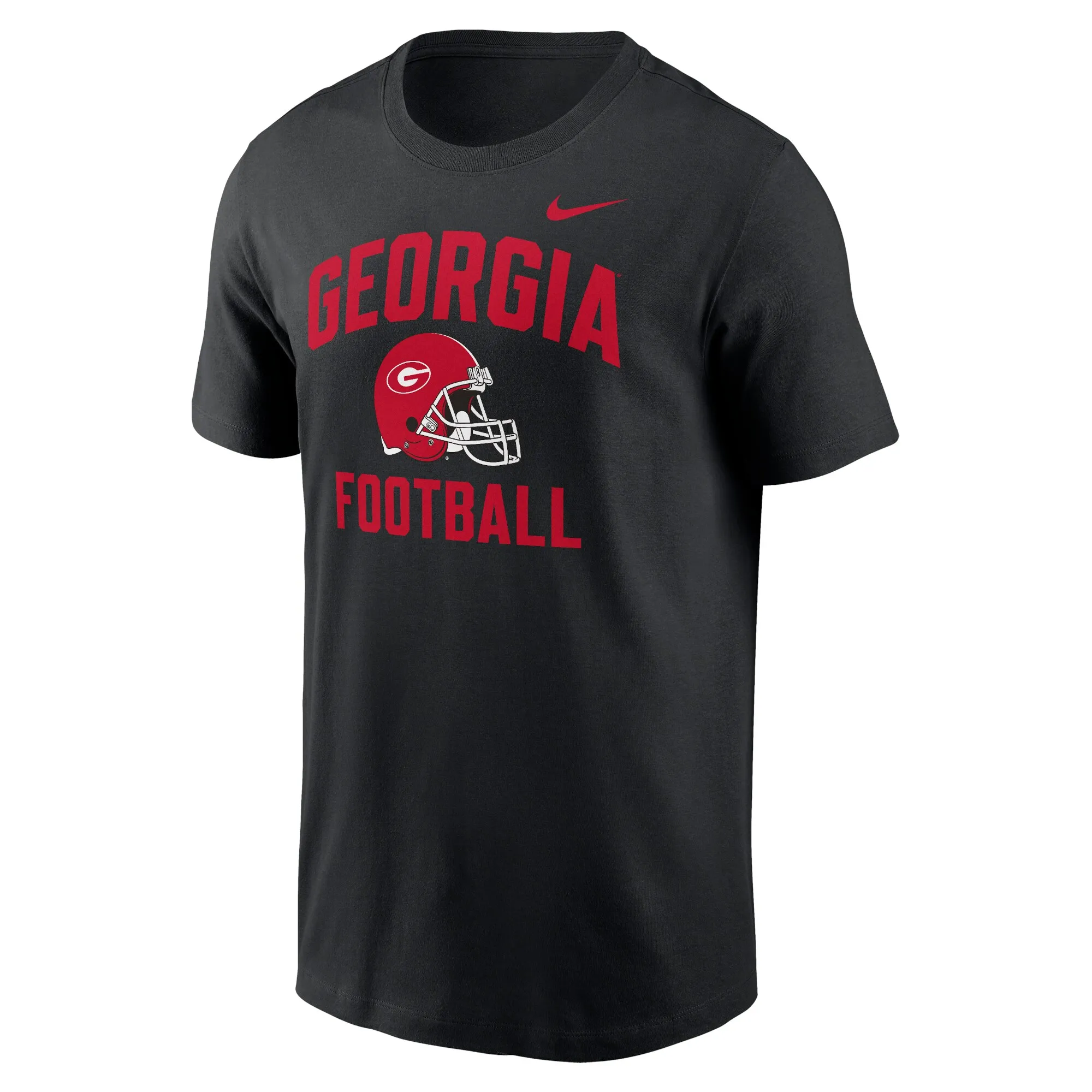 Men's Nike Black Georgia Bulldogs Campus Football Helmet T-Shirt