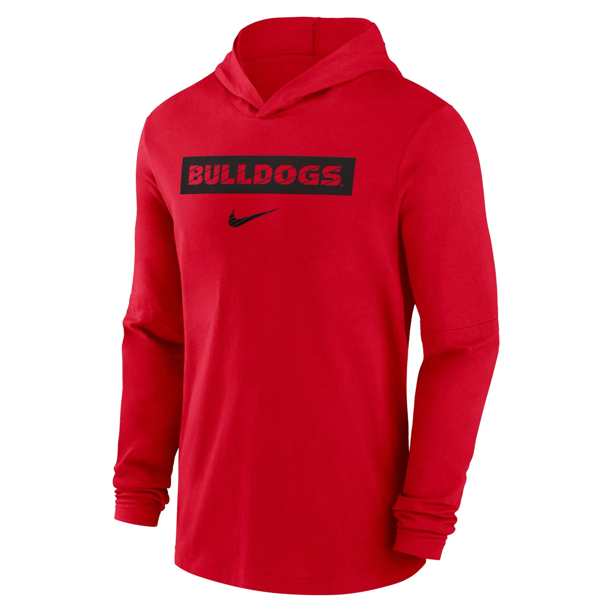 Men's Nike Red Georgia Bulldogs 2024 Sideline Hoodie Performance Long Sleeve T-Shirt