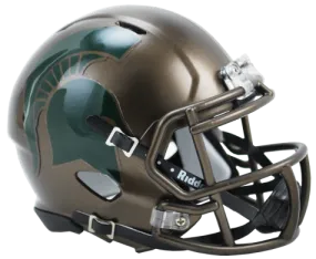 Michigan State Spartans 2015 Bronze Riddell Speed Mini Helmet