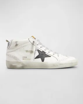 Mid Star Leather Wing-Tip Sneakers