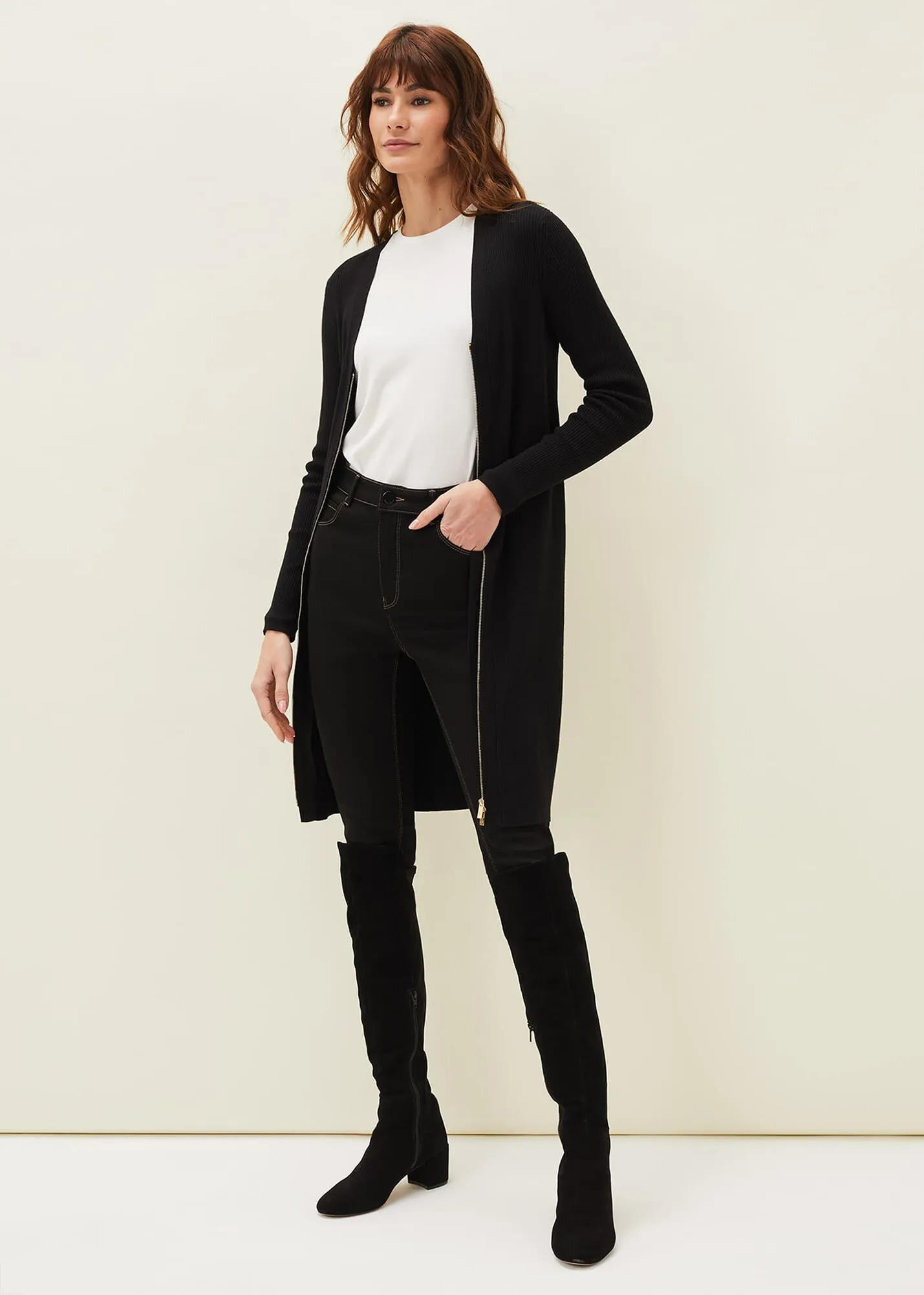 Milla Multiway Zip Ribbed Tunic Dress