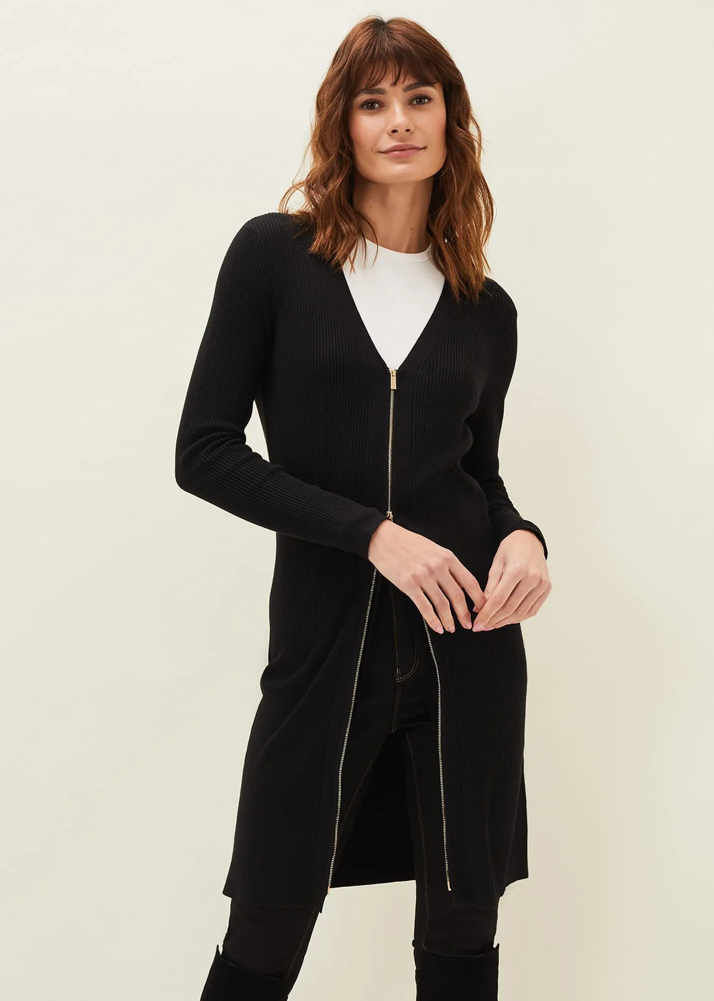 Milla Multiway Zip Ribbed Tunic Dress