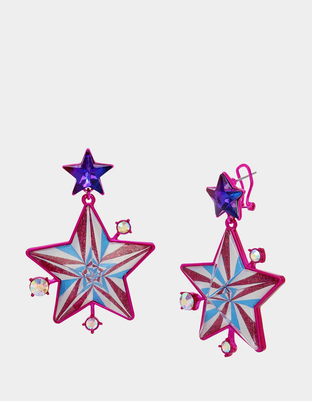 MISS USA STAR DROP EARRINGS MULTI