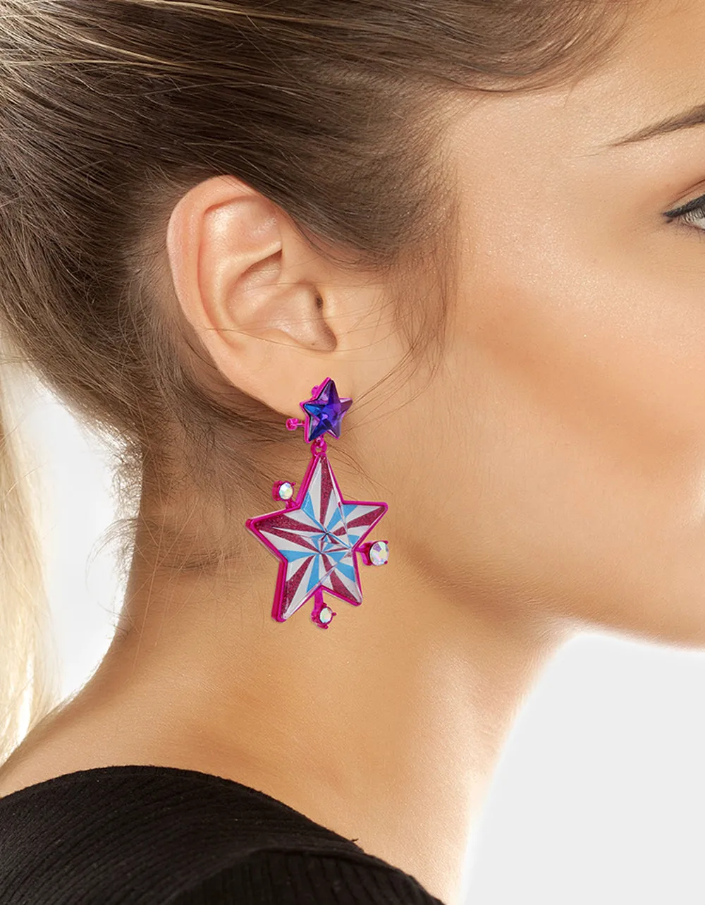 MISS USA STAR DROP EARRINGS MULTI