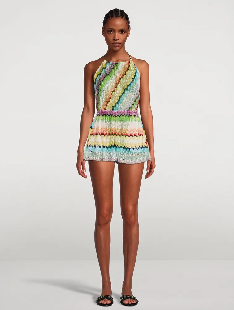 MISSONI Knit Halter Romper