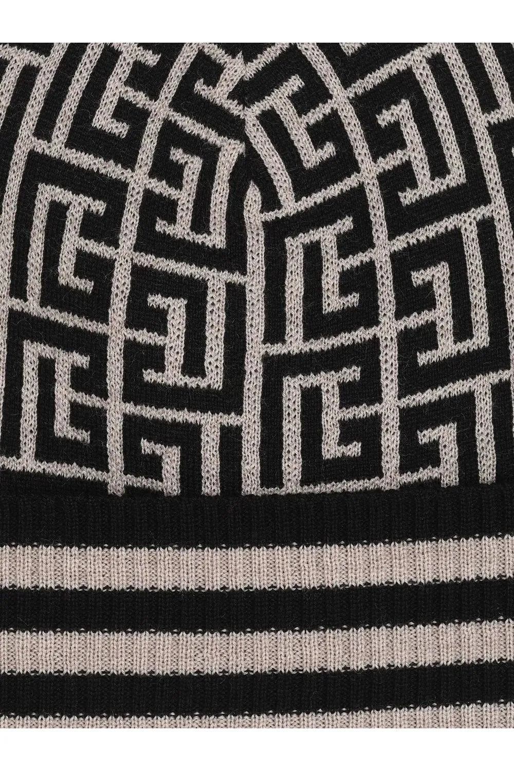 Monogram Merino Beanie Black