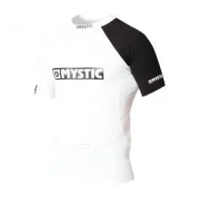 Mystic Event Mens Chest Logo Short Sleeve Rash Vest - White