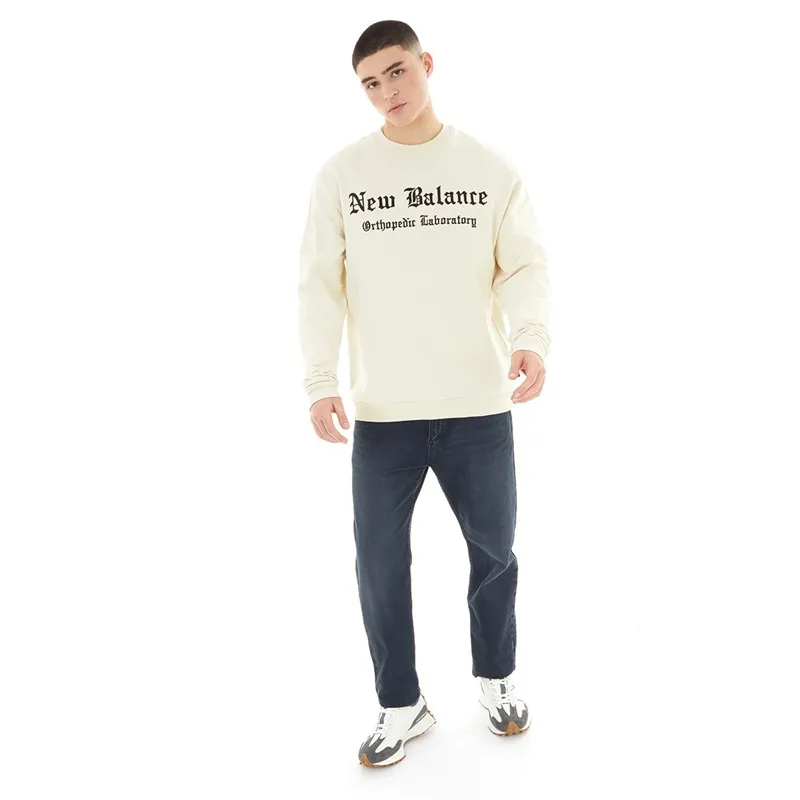 New Balance Mens Science Sweatshirt Bone