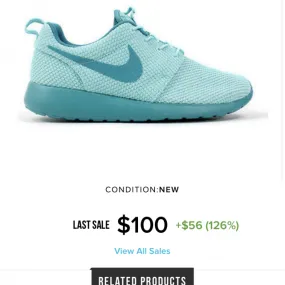 Nike roshe bleached turquoise