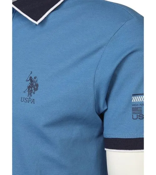 NOI. POLO ASSN. Polo manica corta, comoda polo da uomo con stampa frontale, camicia in cotone 197 65037 52520 138 blu