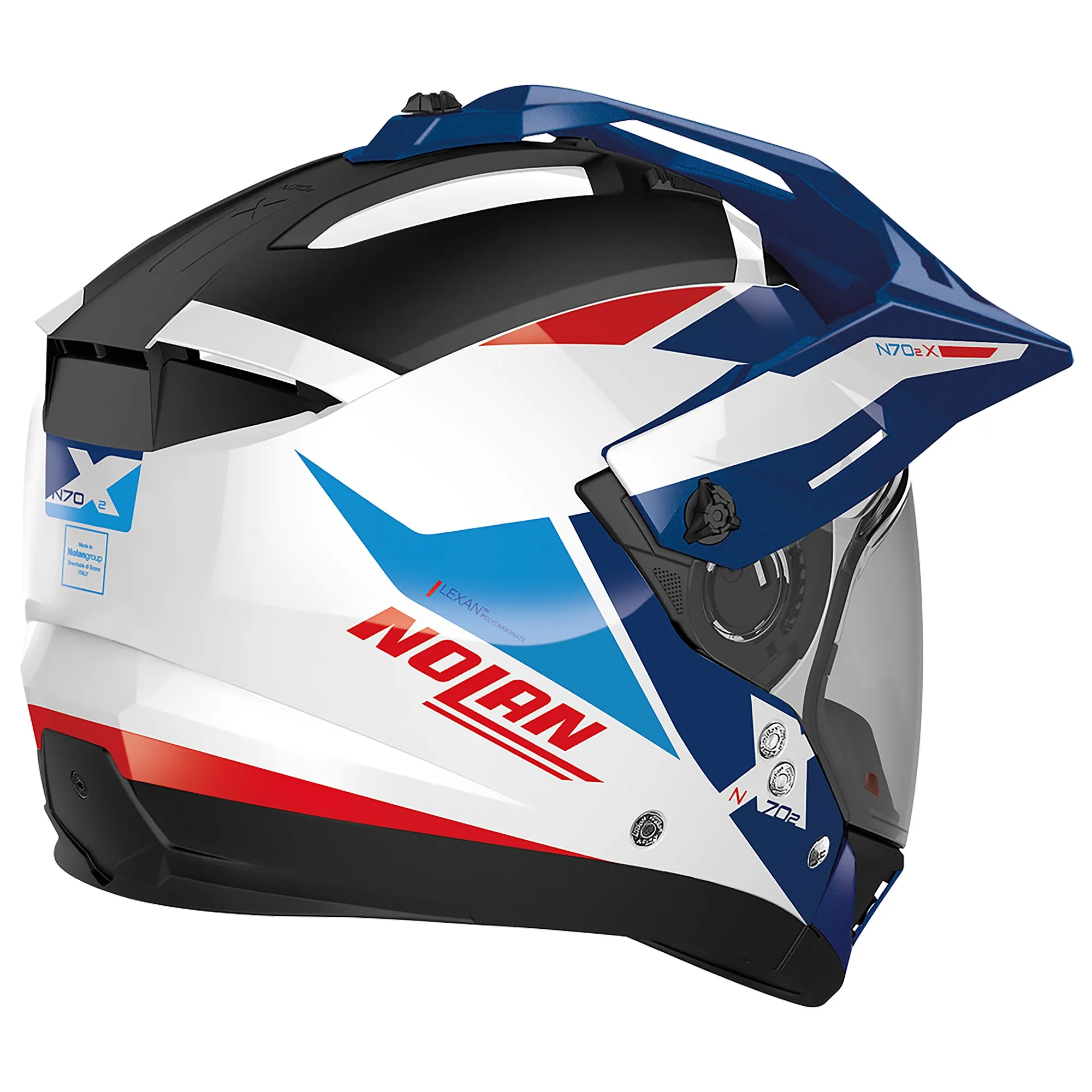 Nolan N70-2 X Stunner Helmet - White/Blue/Red