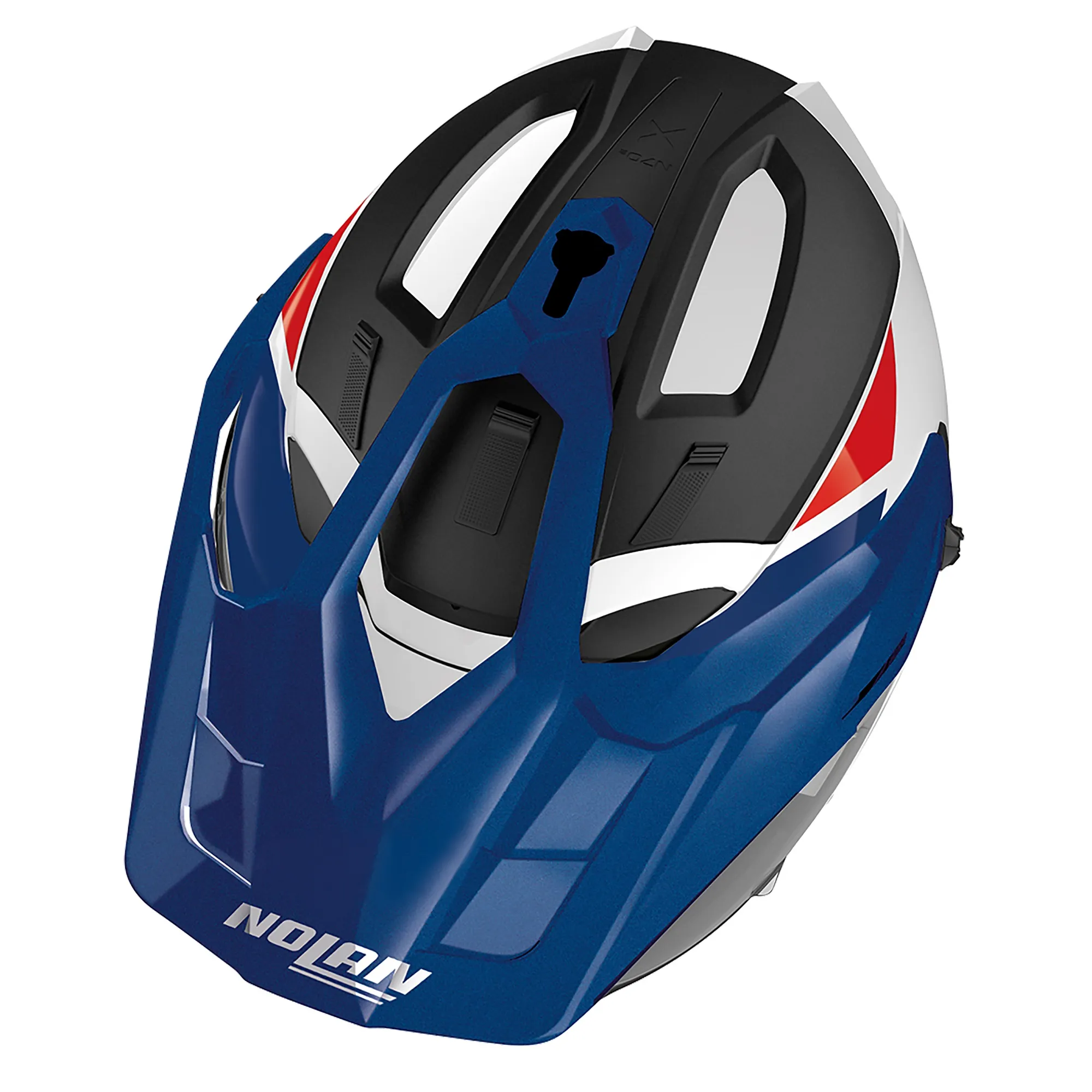 Nolan N70-2 X Stunner Helmet - White/Blue/Red