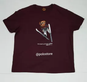 Nwt Polo Big & Tall Burgundy Ski Teddy Bear Tee