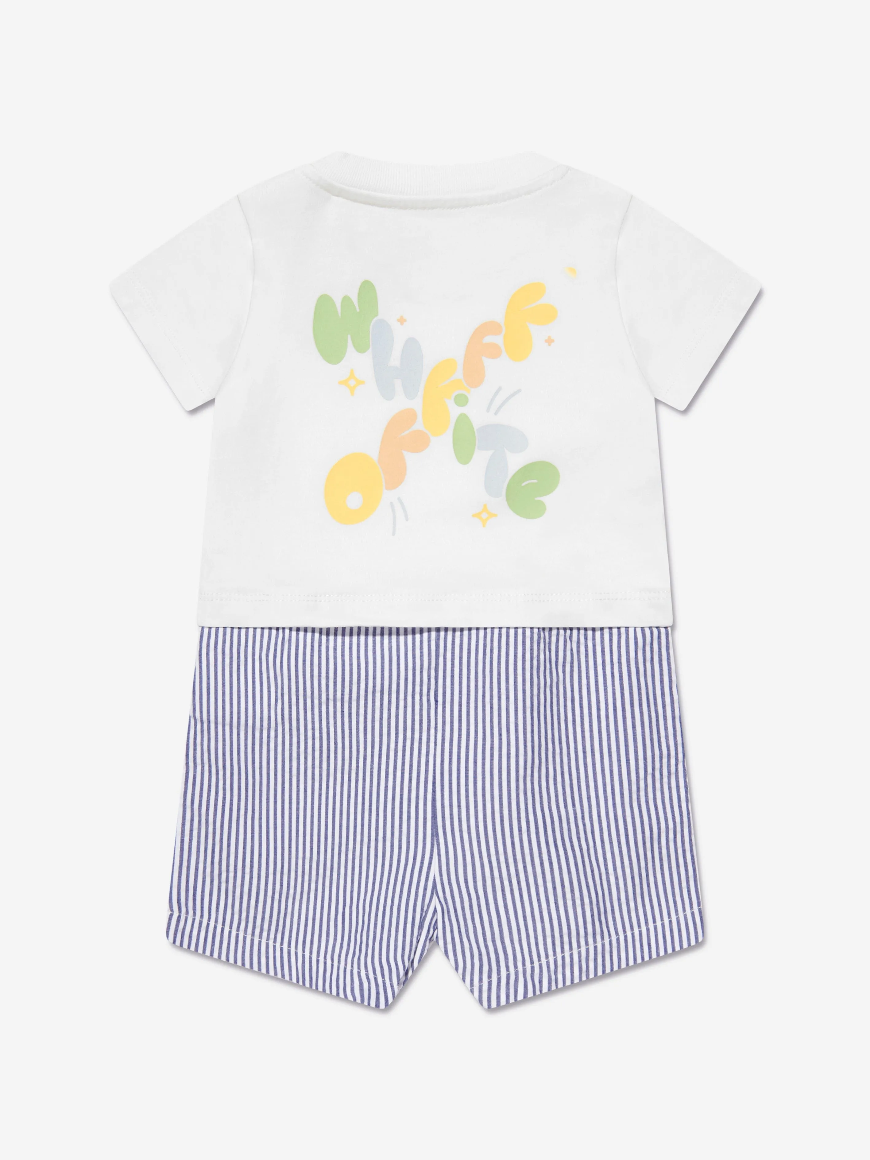 Off-White Baby Boys Funny Mix Romper in White