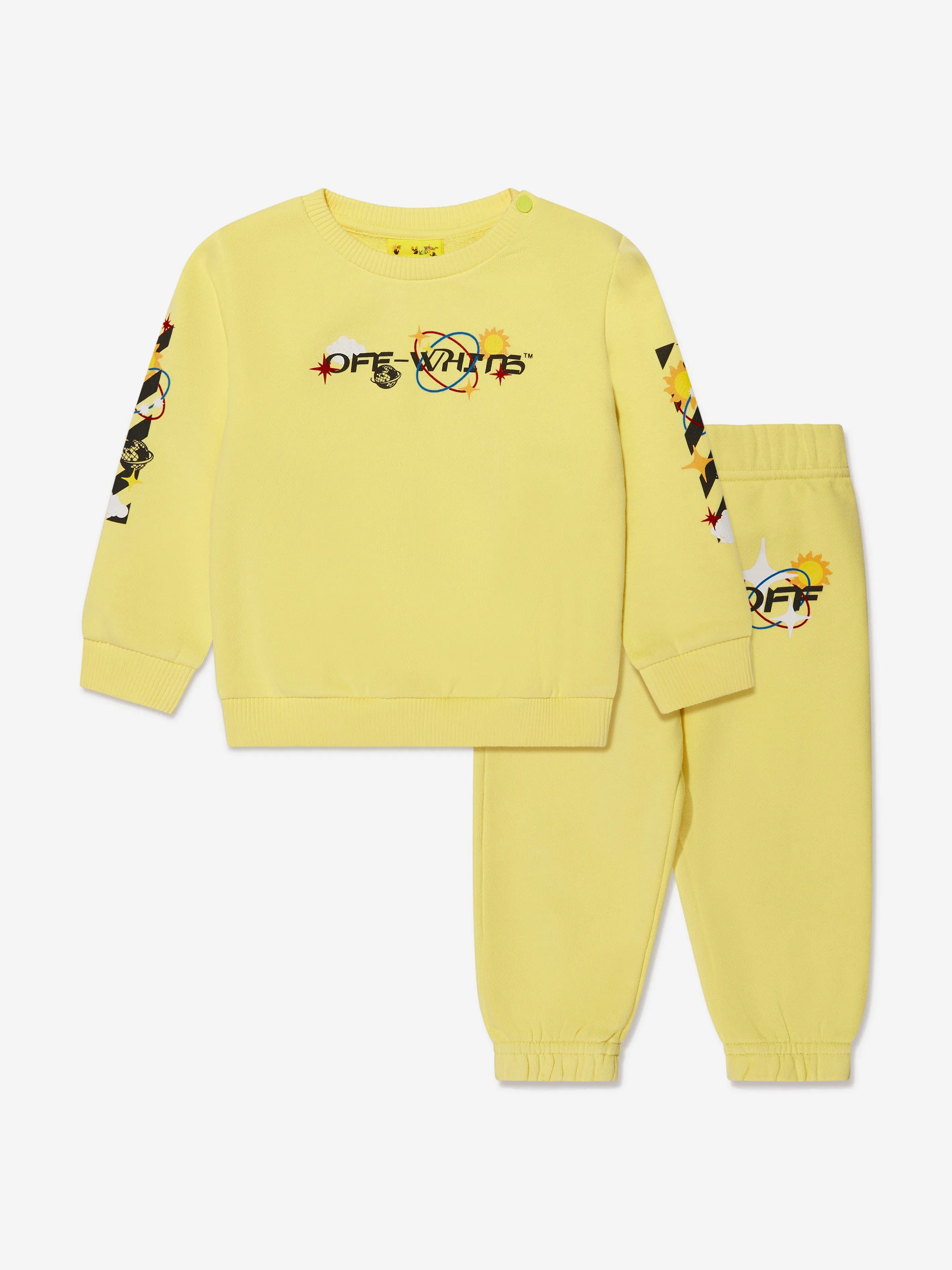 Off-White Baby Boys Off Planets Tracksuit in Yellow