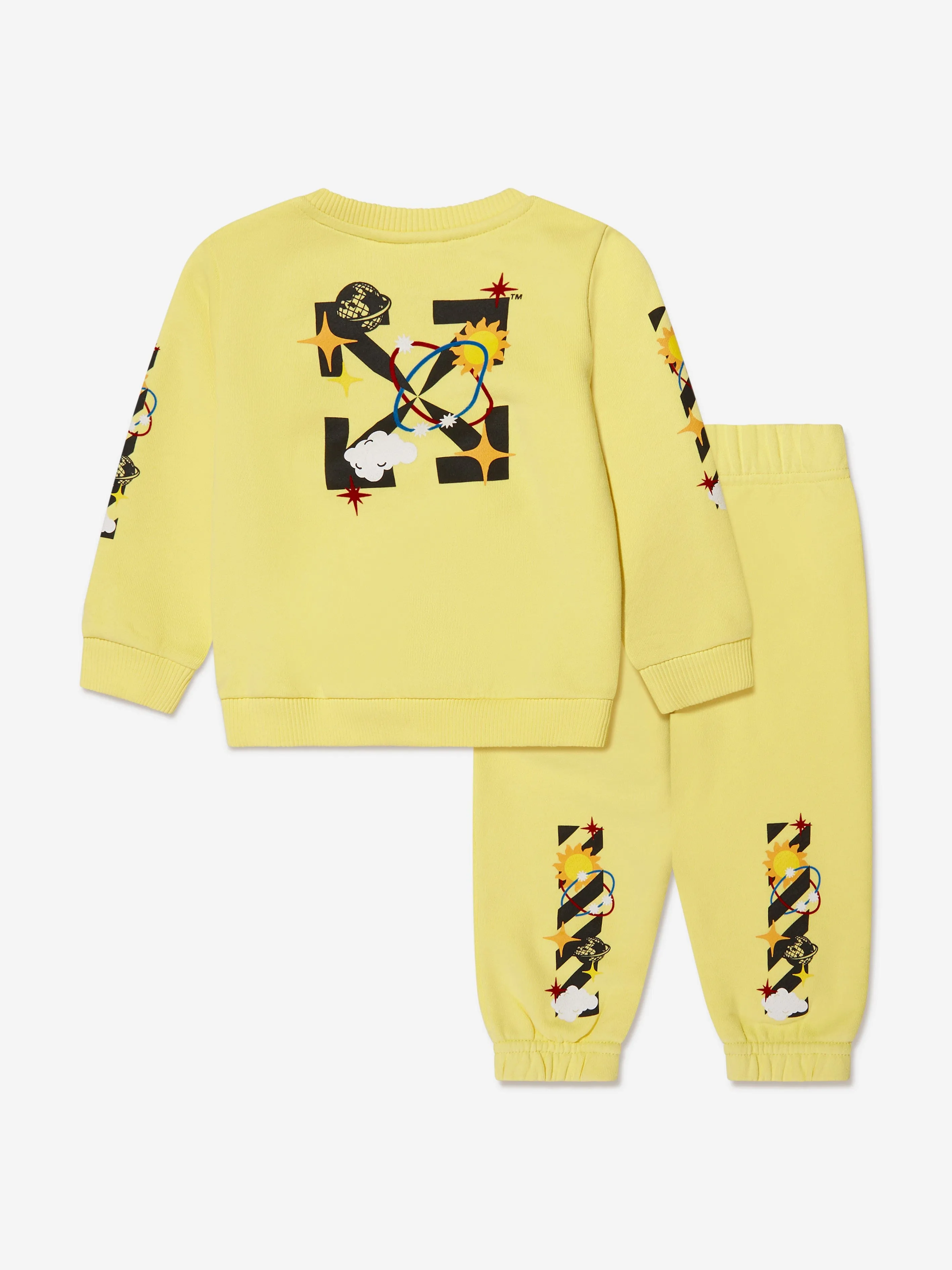 Off-White Baby Boys Off Planets Tracksuit in Yellow