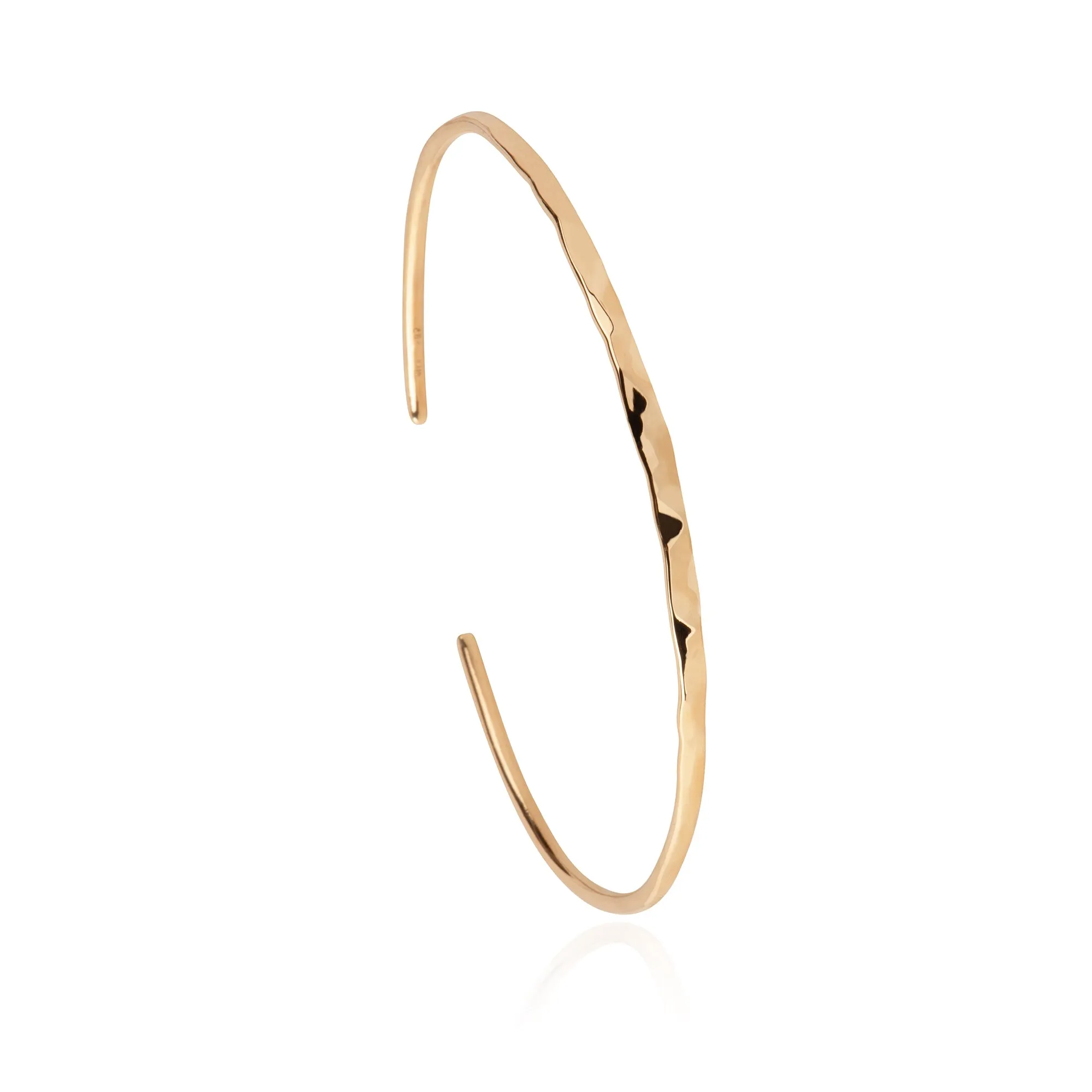 Onepoint Hammered Bracelet 14k gold