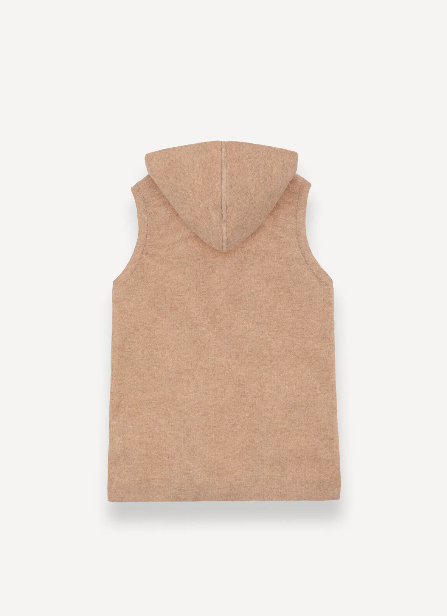 Open two-tone wool baize vest-