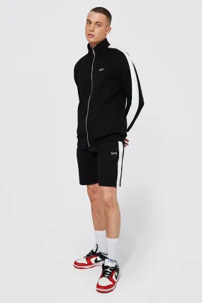 Original Man Side Panel Short Tracksuit | boohooMAN UK