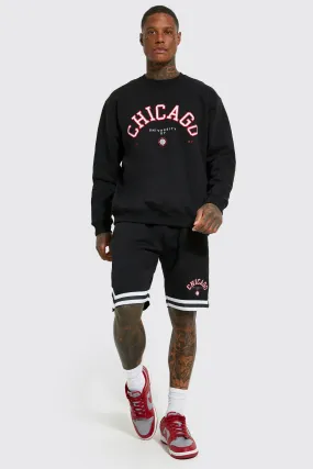 Oversized Chicago Tape Short Tracksuit