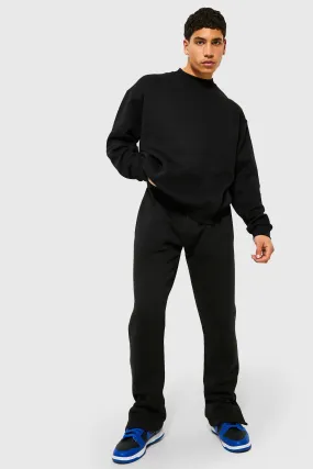 Oversized Extended Neck Sweatshirt Tracksuit