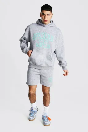 Oversized Hidden Hills Short Hooded Tracksuit | boohooMAN UK